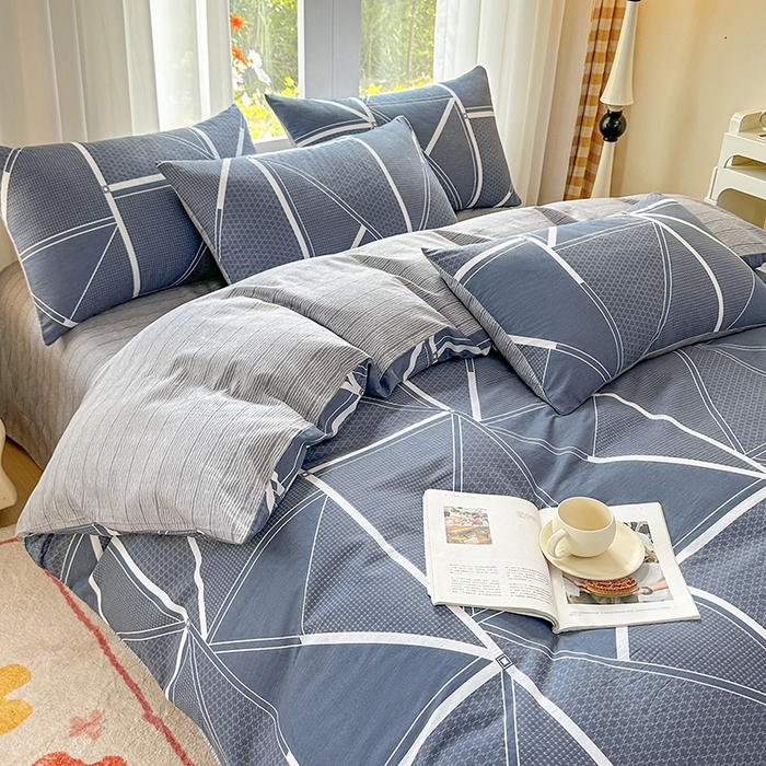 91家纺网 家纺一手货源 找家纺 （总）宇彬家纺 2026直播新款13070全棉纯棉印花单双人被套喷气小清新简约热款学生被罩