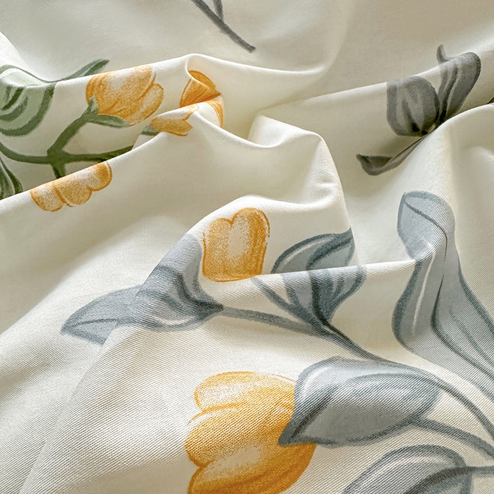 91家纺网 家纺一手货源 找家纺 宇彬家纺 2026直播新款13070全棉纯棉印花单双人被套喷气小清新简约热款学生被罩 风吹一夏