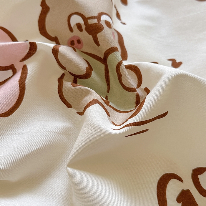 91家纺网 家纺一手货源 找家纺 宇彬家纺 2026直播新款13070全棉纯棉印花单双人被套喷气小清新简约热款学生被罩 完美假日