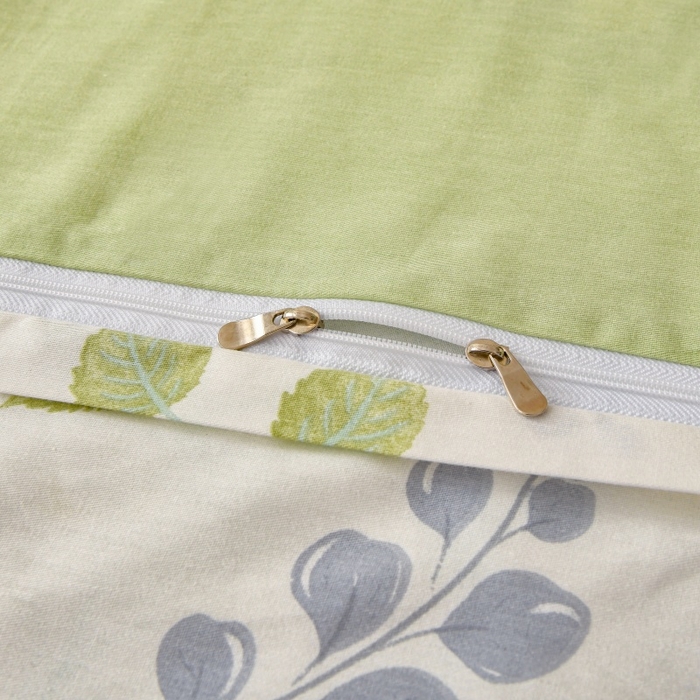 91家纺网 家纺一手货源 找家纺 宇彬家纺 2026直播新款13070全棉纯棉印花单双人被套喷气小清新简约热款学生被罩 花韵花香 绿