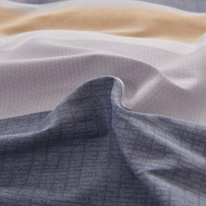 91家纺网 家纺一手货源 找家纺 宇彬家纺 2026直播新款13070全棉纯棉印花单双人被套喷气小清新简约热款学生被罩 静雅格韵