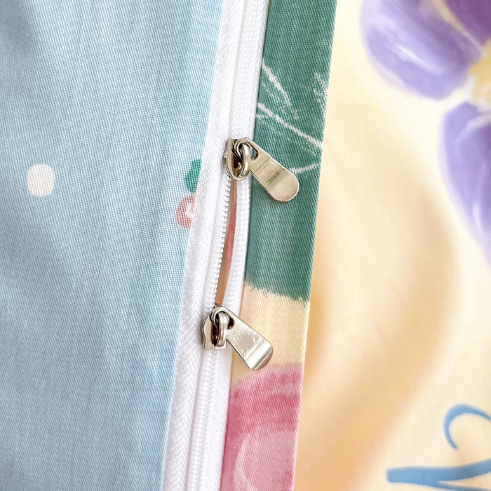 91家纺网 家纺一手货源 找家纺 宇彬家纺 2026直播新款13070全棉纯棉印花单双人被套喷气小清新简约热款学生被罩 花屿芷