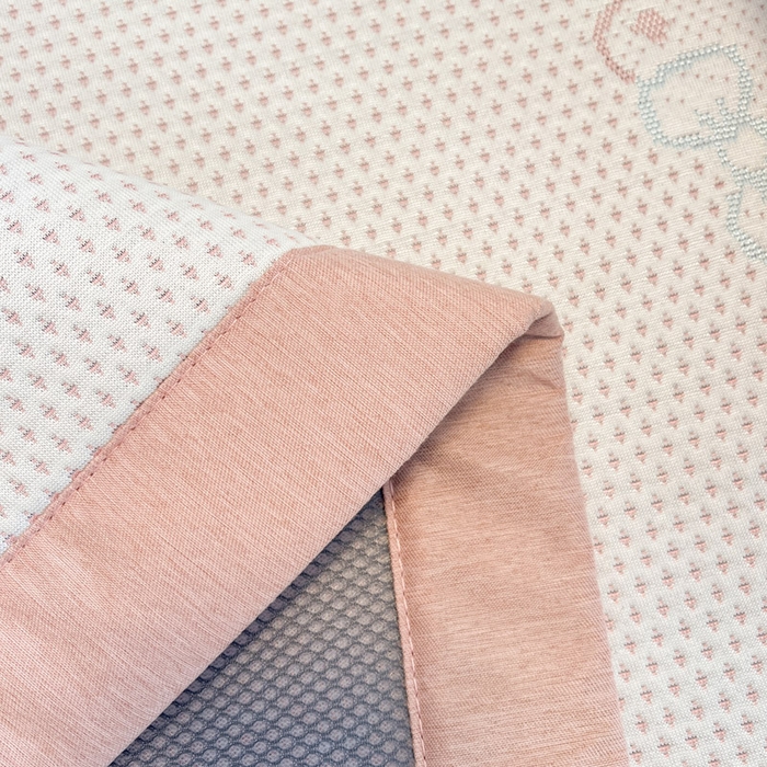 91家纺网 家纺一手货源 找家纺 雅居纺家纺 2026新款A类加厚三明治底提花小清新凉感席床单款凉席席子 蝴蝶结猫咪