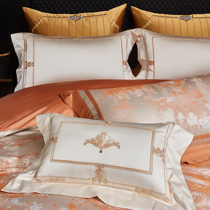 91家纺网 家纺一手货源 找家纺 （总）至爱今生 2026新款数码印花高精密锦缎四件套-柏拉花庭