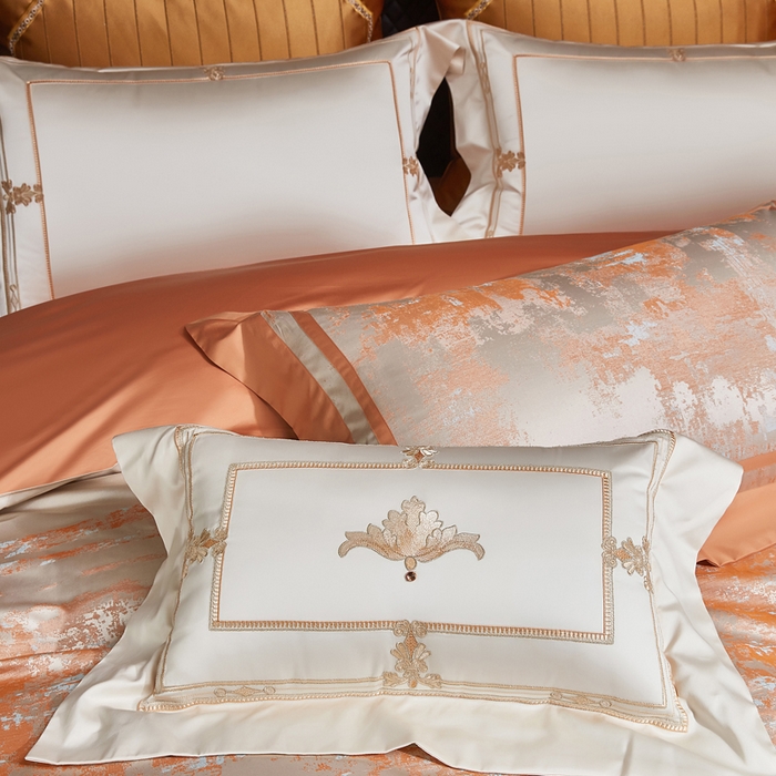 91家纺网 家纺一手货源 找家纺 （总）至爱今生 2026新款数码印花高精密锦缎四件套-柏拉花庭