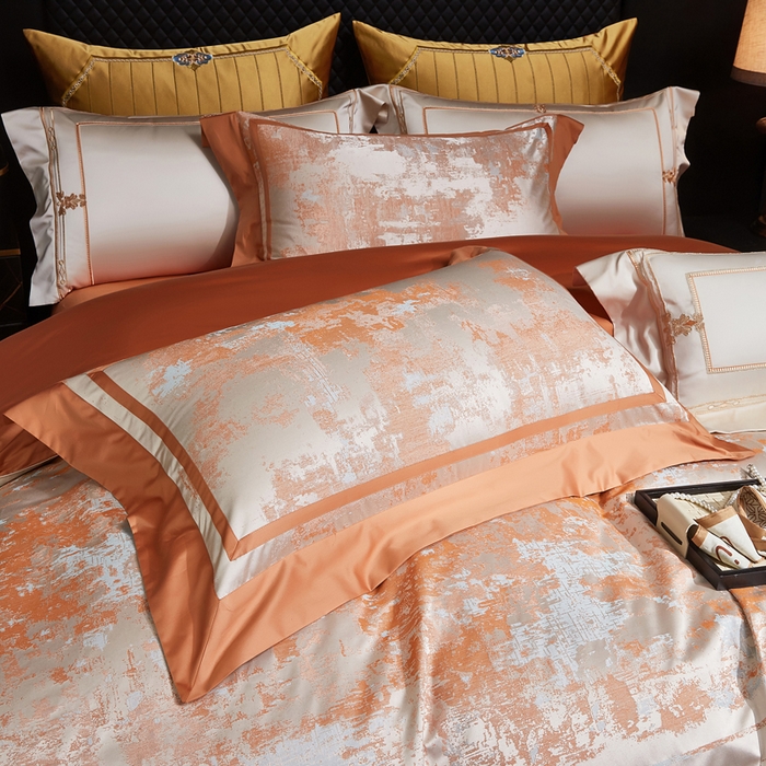 91家纺网 家纺一手货源 找家纺 （总）至爱今生 2026新款数码印花高精密锦缎四件套-柏拉花庭