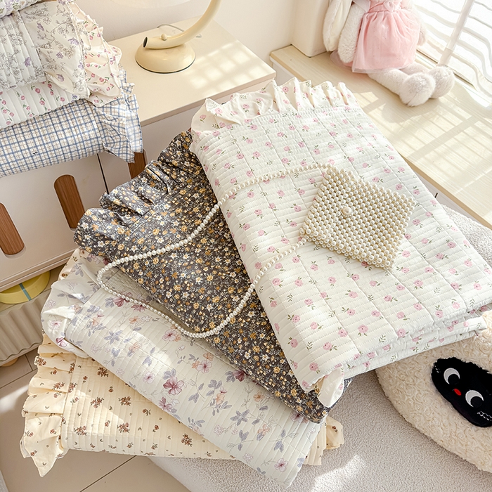 91家纺网 家纺一手货源 找家纺 归属 2026春夏新款古法仿棉单床盖床盖三件套 床盖组合图