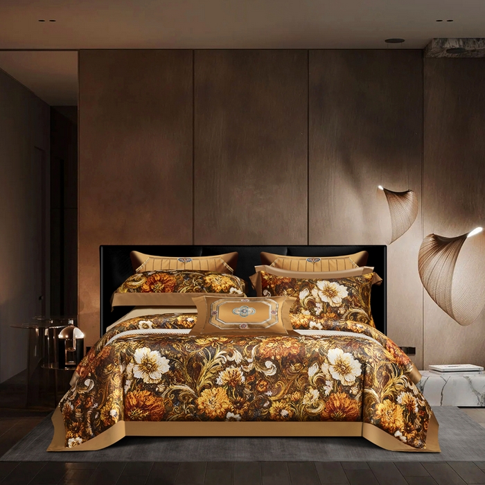 91家纺网 家纺一手货源 找家纺 （总）至爱今生 2026新款数码印花长绒棉四件套-繁花似锦