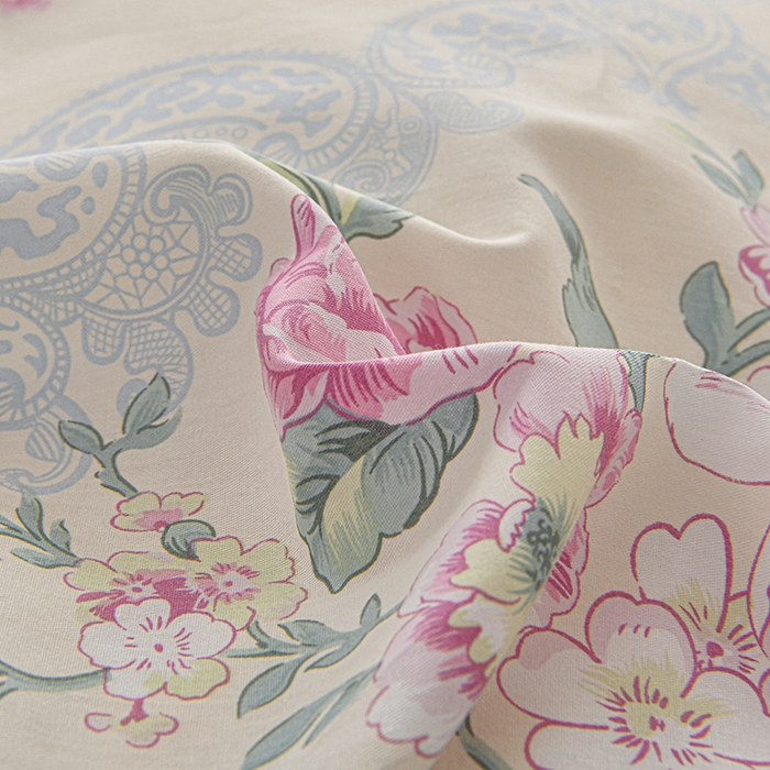 91家纺网 家纺一手货源 找家纺 宇彬家纺 2026直播新款13070全棉纯棉印花单双人被套喷气小清新简约热款学生被罩 琉璃如梦