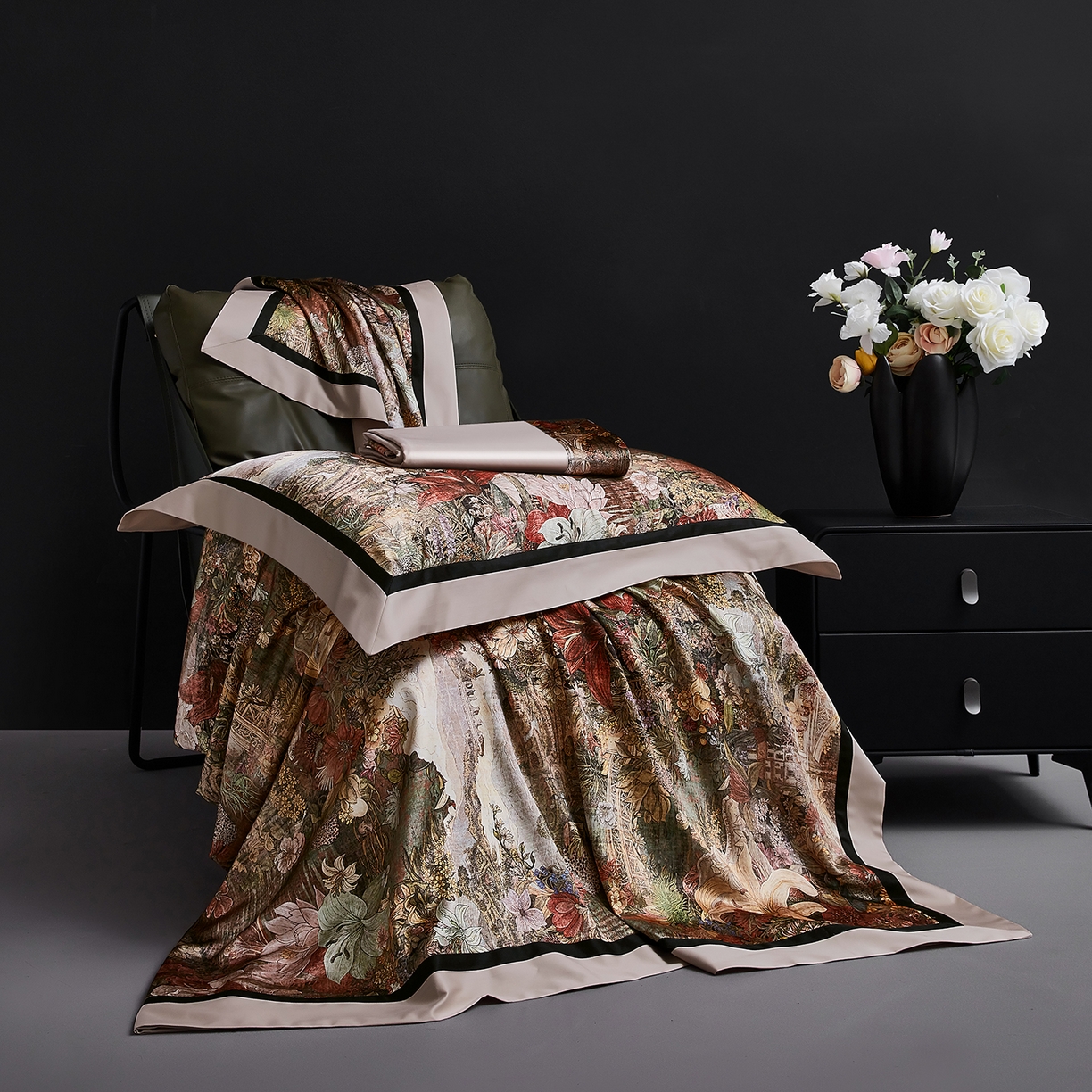 91家纺网 家纺一手货源 找家纺 （总）至爱今生 2026新款数码印花长绒棉四件套-仲夏夜