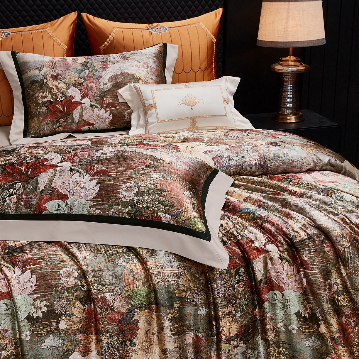 91家纺网 家纺一手货源 找家纺 （总）至爱今生 2026新款数码印花长绒棉四件套-仲夏夜