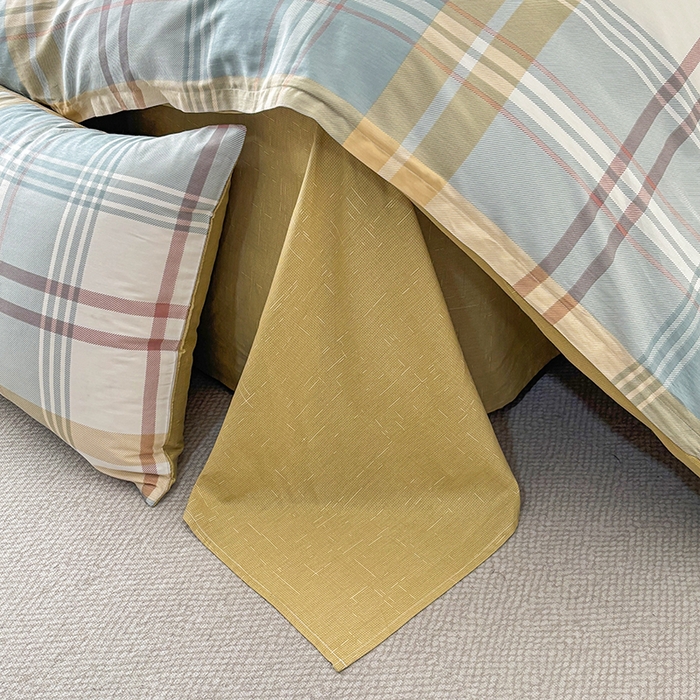 91家纺网 家纺一手货源 找家纺 宇彬家纺 2026直播新款13070全棉纯棉印花单双人被套喷气小清新简约热款学生被罩 飞亚-绿