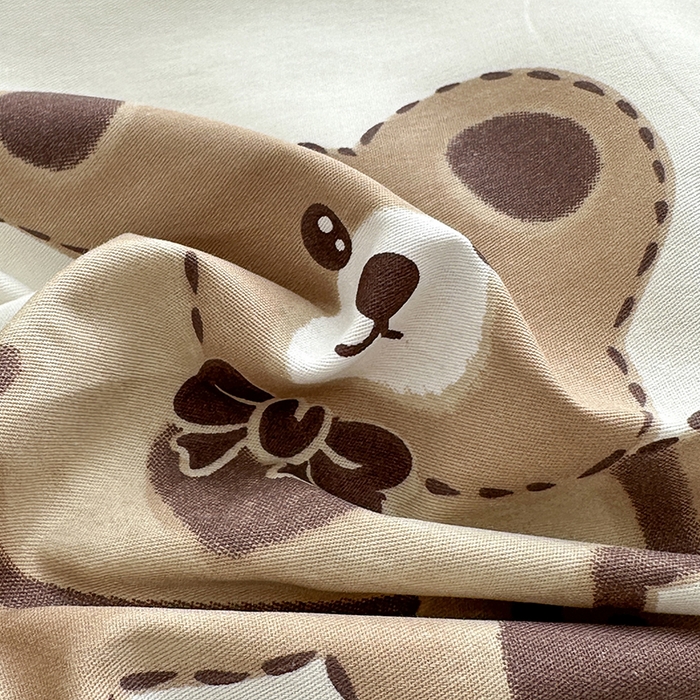 91家纺网 家纺一手货源 找家纺 宇彬家纺 2026直播新款13070全棉纯棉印花单双人被套喷气小清新简约热款学生被罩 爱心小熊