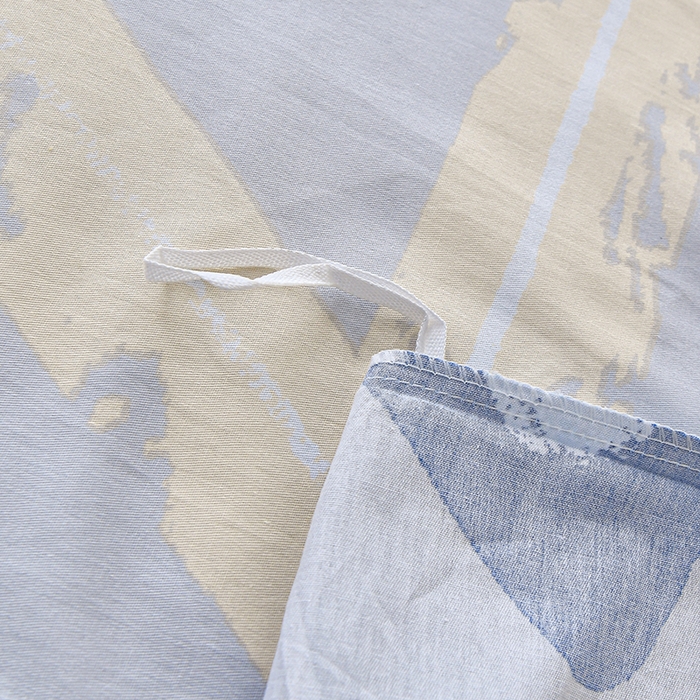 91家纺网 家纺一手货源 找家纺 宇彬家纺 2026直播新款13070全棉纯棉印花单双人被套喷气小清新简约热款学生被罩 肌理三角