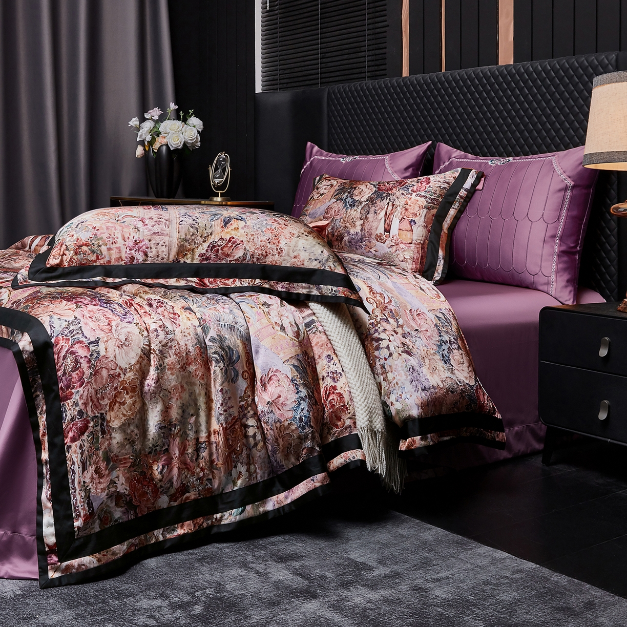 91家纺网 家纺一手货源 找家纺 （总）至爱今生 2026新款数码印花长绒棉四件套-御尊