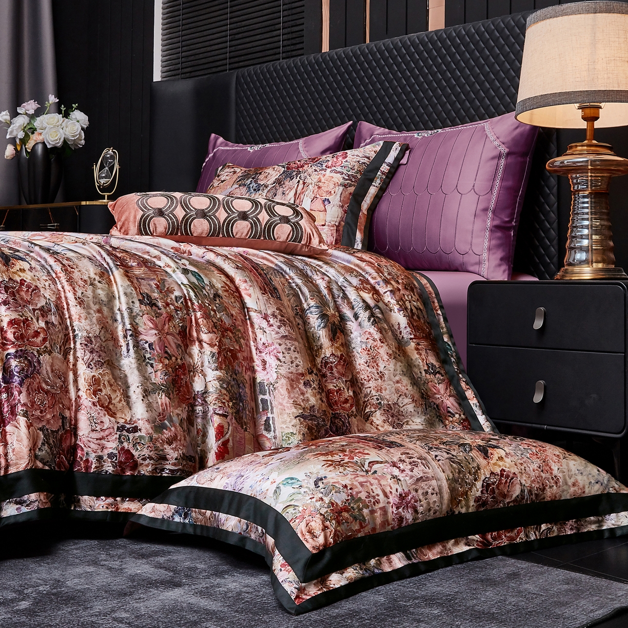 91家纺网 家纺一手货源 找家纺 （总）至爱今生 2026新款数码印花长绒棉四件套-御尊