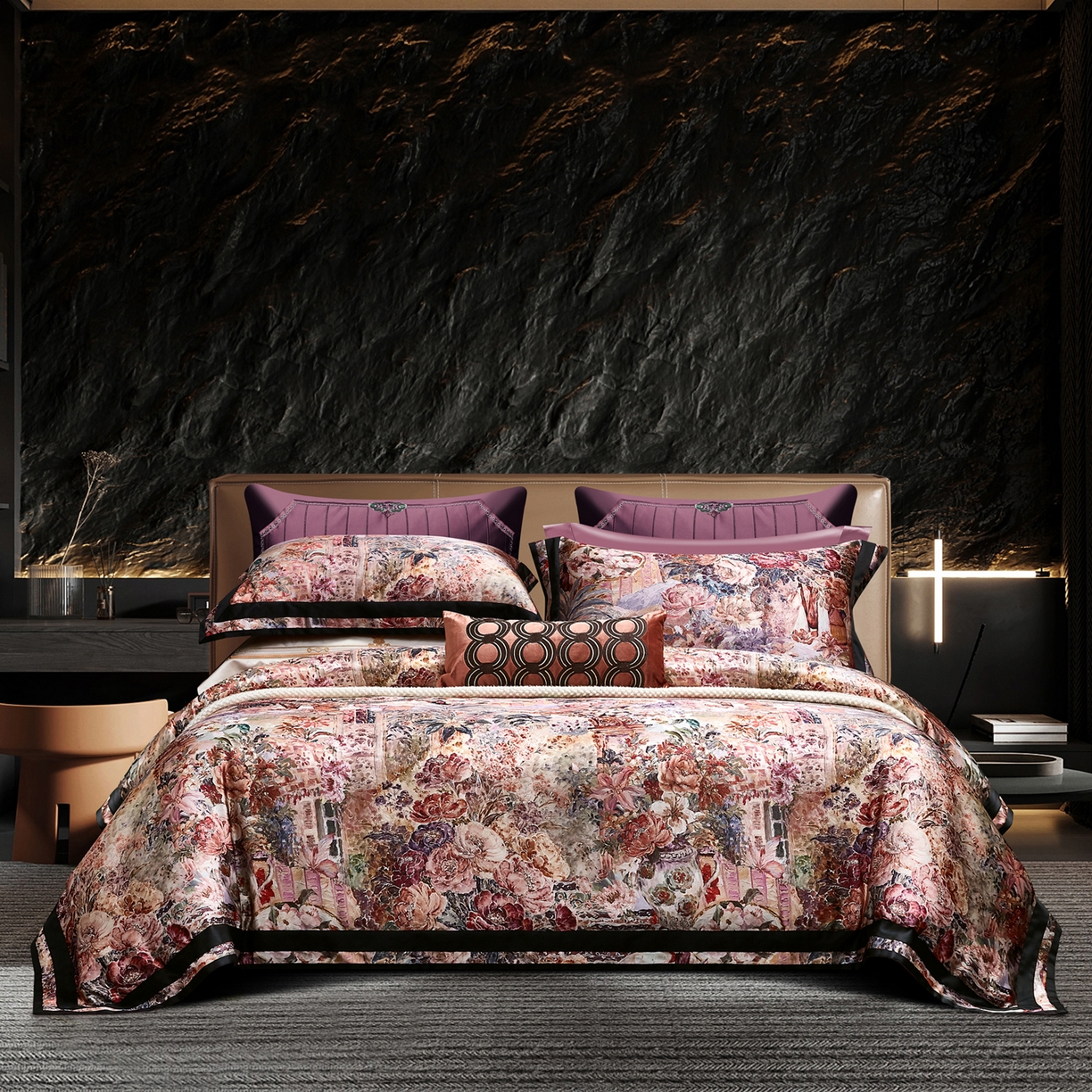 91家纺网 家纺一手货源 找家纺 （总）至爱今生 2026新款数码印花长绒棉四件套-御尊