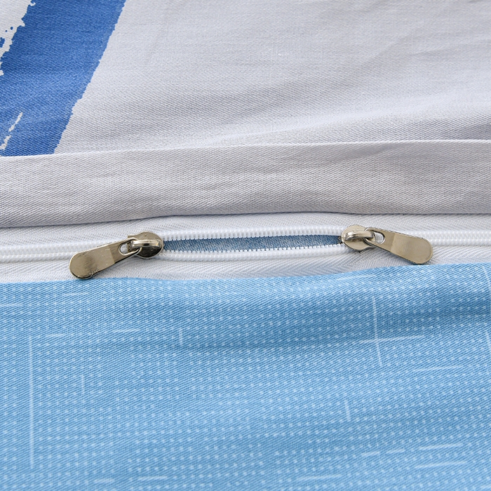 91家纺网 家纺一手货源 找家纺 宇彬家纺 2026直播新款13070全棉纯棉印花单双人被套喷气小清新简约热款学生被罩 肌理三角