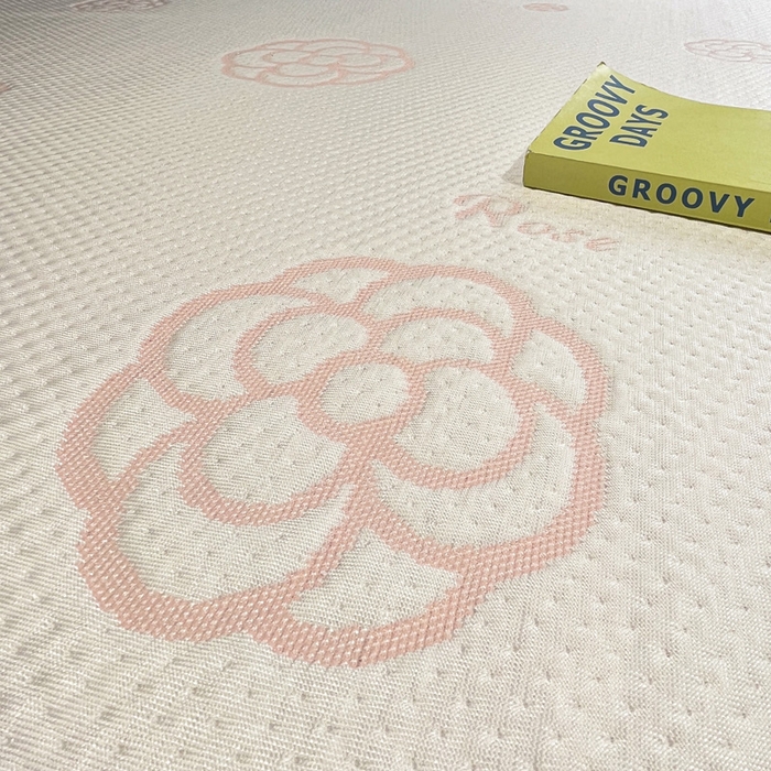 91家纺网 家纺一手货源 找家纺 雅居纺家纺 2026新款A类加厚三明治底提花小清新凉感席床单款凉席席子 山茶花