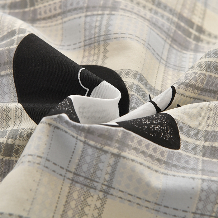 91家纺网 家纺一手货源 找家纺 宇彬家纺 2026直播新款13070全棉纯棉印花单双人被套喷气小清新简约热款学生被罩 琉璃熊猫