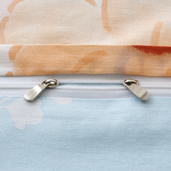 91家纺网 家纺一手货源 找家纺 宇彬家纺 2026直播新款13070全棉纯棉印花单双人被套喷气小清新简约热款学生被罩 幸福花花