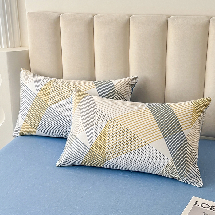 91家纺网 家纺一手货源 找家纺 宇彬家纺 2026直播新款13070全棉纯棉印花单双人被套喷气小清新简约热款学生被罩 简约生活