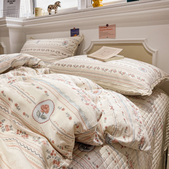 91家纺网 家纺一手货源 找家纺 简一 2026新款全棉床盖四件套 绚丽多姿