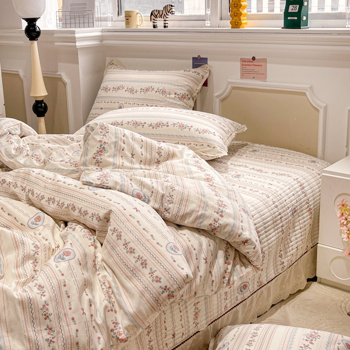 91家纺网 家纺一手货源 找家纺 简一 2026新款全棉床盖四件套 绚丽多姿