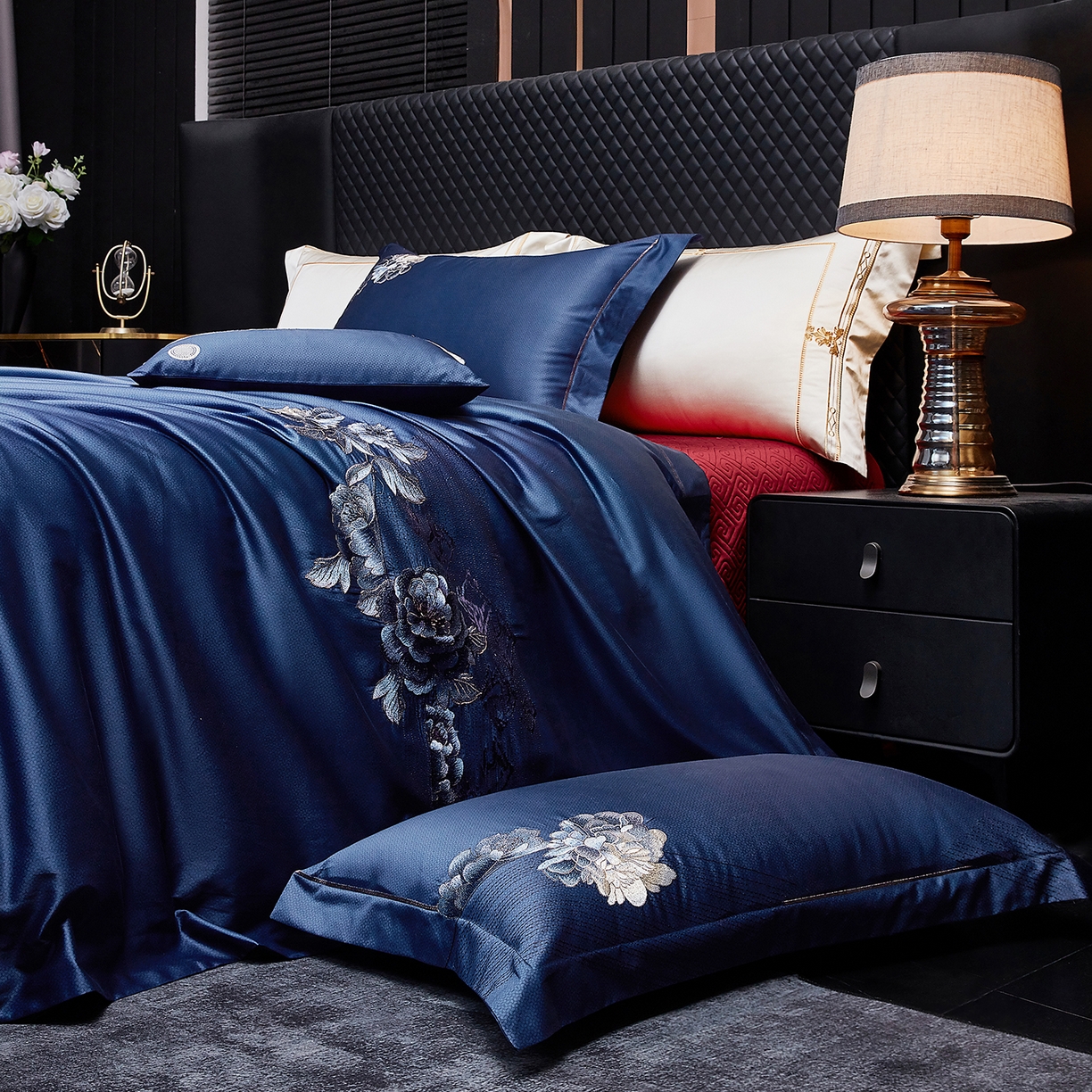 91家纺网 家纺一手货源 找家纺 （总）至爱今生 2026新款数码印花长绒棉四件套-新魅宴