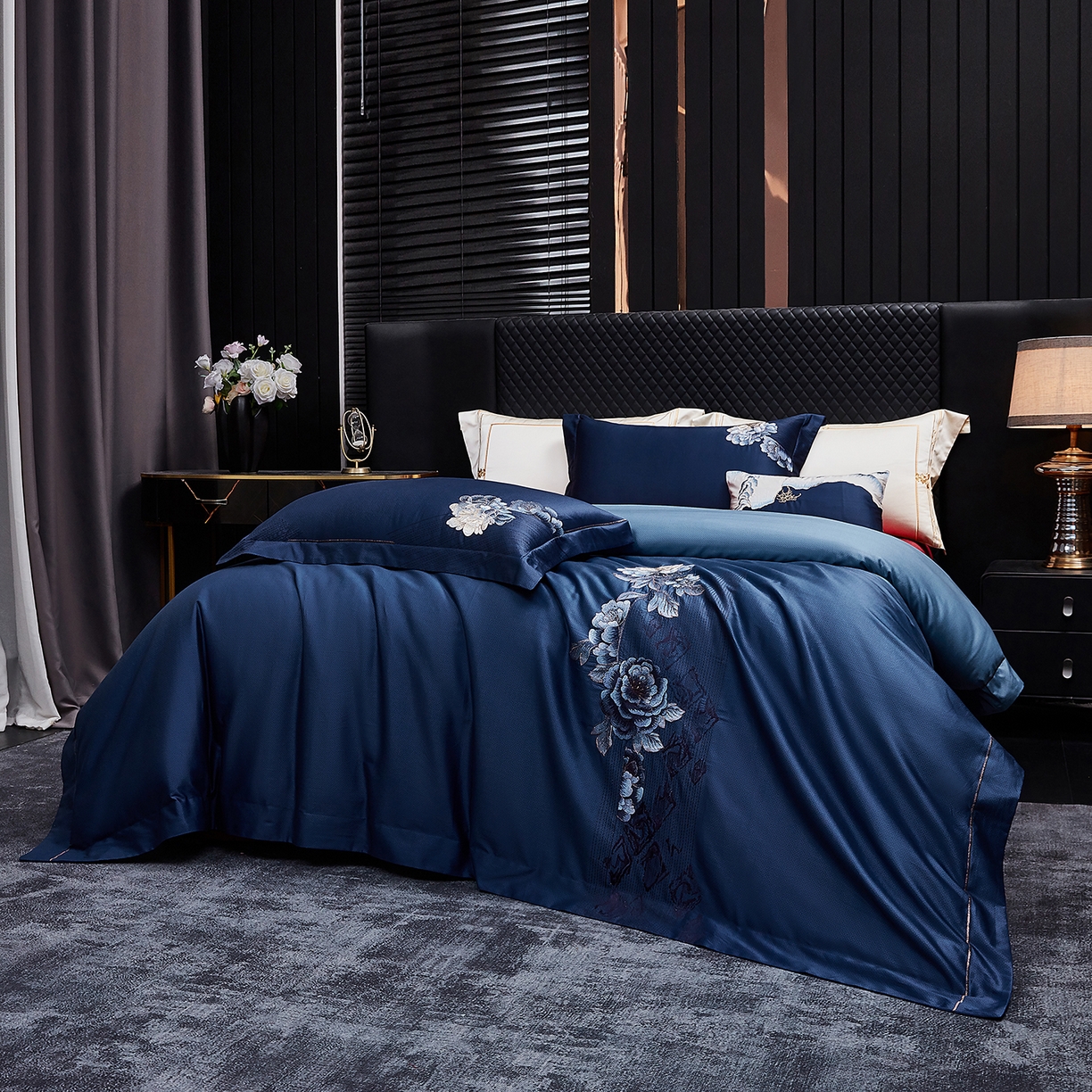 91家纺网 家纺一手货源 找家纺 （总）至爱今生 2026新款数码印花长绒棉四件套-新魅宴