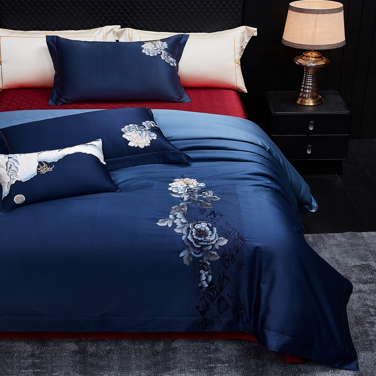 91家纺网 家纺一手货源 找家纺 （总）至爱今生 2026新款数码印花长绒棉四件套-新魅宴