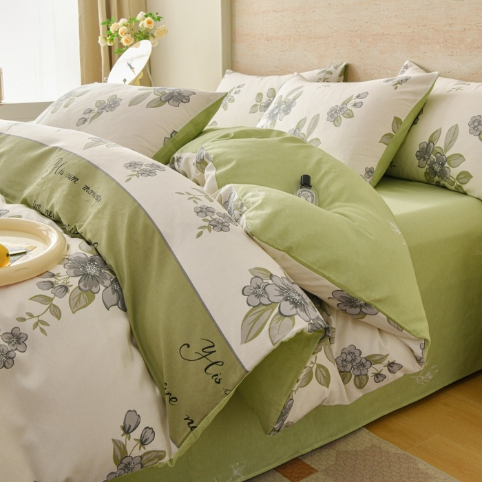 91家纺网 家纺一手货源 找家纺 （总）宇彬家纺 2026直播新款13070全棉纯棉印花单双人被套喷气小清新简约热款学生被罩