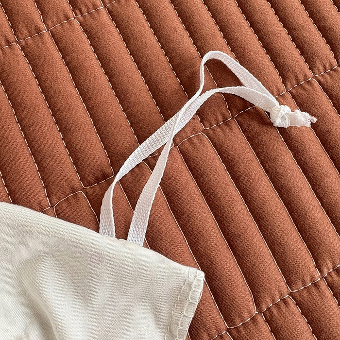 91家纺网 家纺一手货源 找家纺 锦格家纺 2026春夏新款古法水洗棉花边床盖款四件套 幸福加马