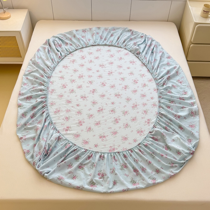 91家纺网 家纺一手货源 找家纺 （总）爱多多家居 2026新款针织棉双层纱床笠 床笠三件套 