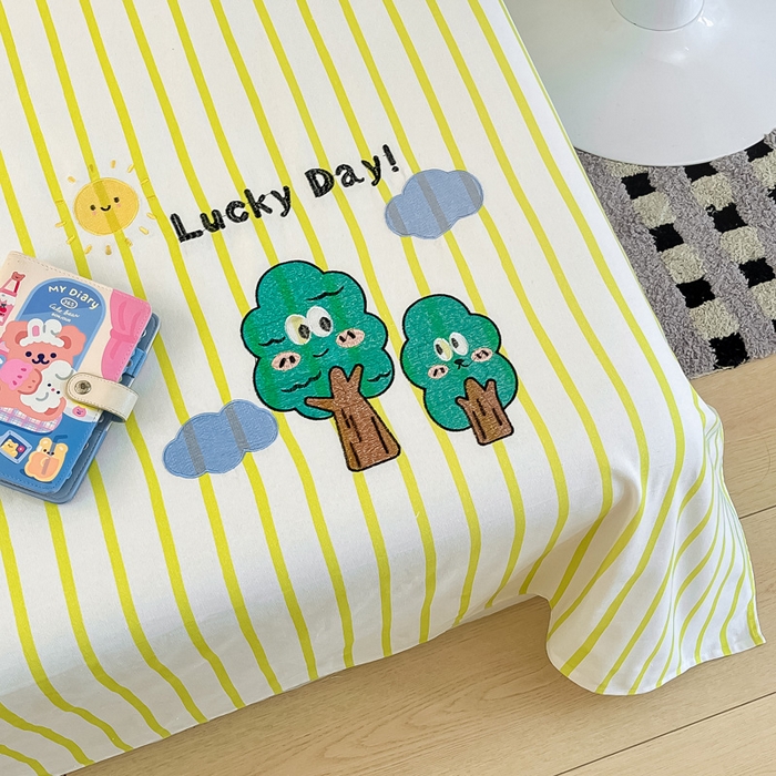 91家纺网 家纺一手货源 找家纺 雅居纺家纺 2026新款全棉绣花夏被夏凉被空调被可配同款老粗布四件套 夏被-发财树