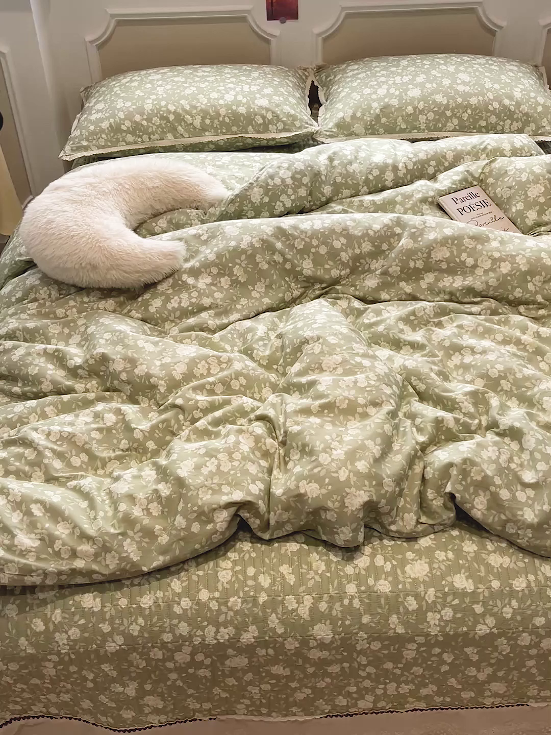 91家纺网 家纺一手货源 找家纺 简一 2026新款全棉床盖四件套 海棠烟雨