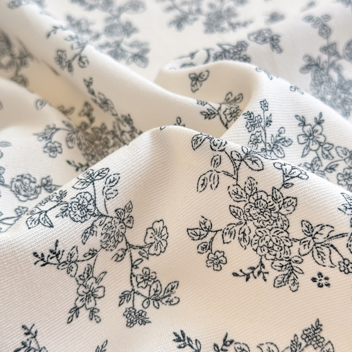 91家纺网 家纺一手货源 找家纺 爱多多家居 2026新款针织棉双层纱床笠 床笠三件套  床笠-花丛灰