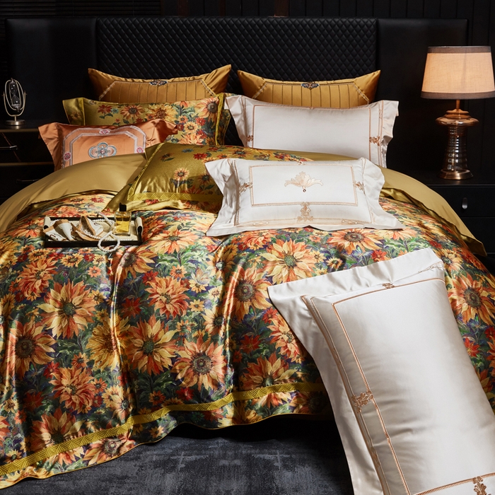 91家纺网 家纺一手货源 找家纺 （总）至爱今生 2026新款数码印花长绒棉四件套-向阳花开