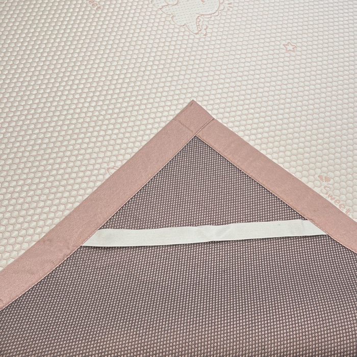 91家纺网 家纺一手货源 找家纺 雅居纺家纺 2026新款A类加厚三明治底提花小清新凉感席床单款凉席席子 小恐龙-粉