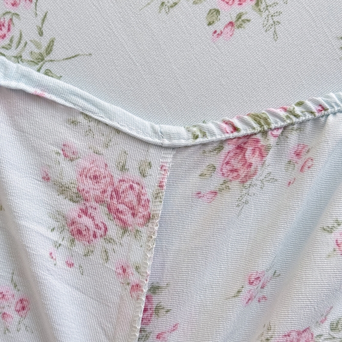 91家纺网 家纺一手货源 找家纺 爱多多家居 2026新款针织棉双层纱床笠 床笠三件套  床笠-玫瑰花园