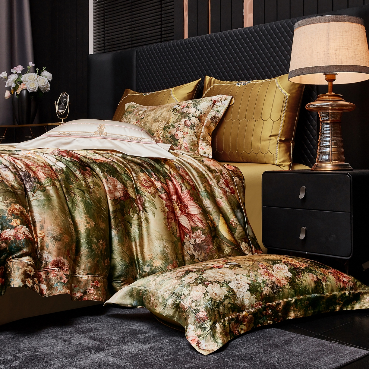 91家纺网 家纺一手货源 找家纺 （总）至爱今生 2026新款数码印花长绒棉四件套-上喜