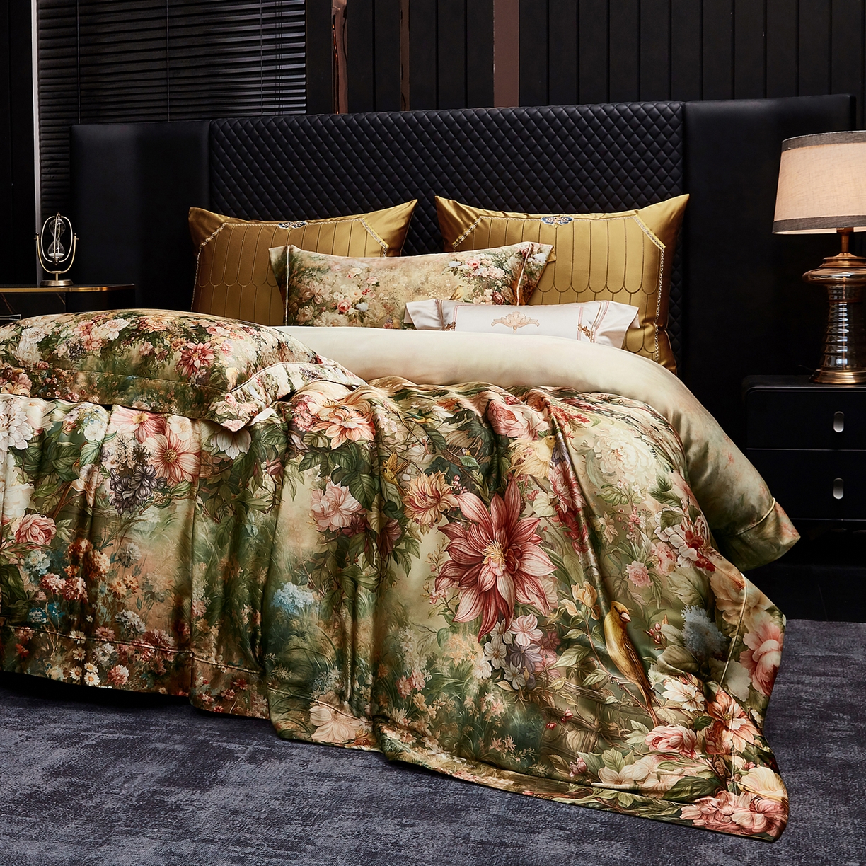 91家纺网 家纺一手货源 找家纺 （总）至爱今生 2026新款数码印花长绒棉四件套-上喜