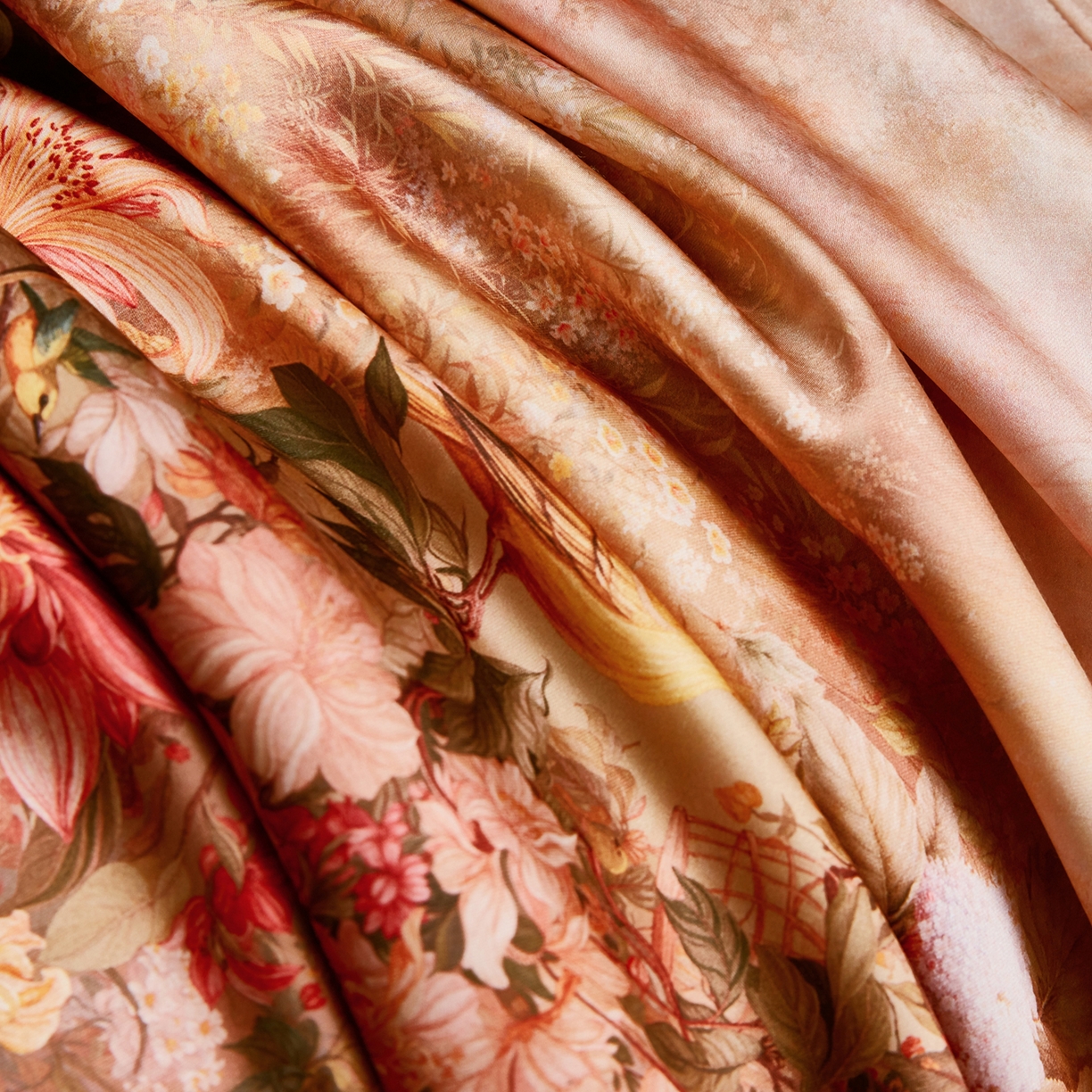 91家纺网 家纺一手货源 找家纺 至爱今生 2026新款数码印花长绒棉四件套-上喜 上喜-鄂尔多酒红