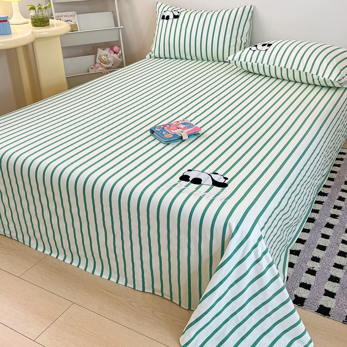 91家纺网 家纺一手货源 找家纺 雅居纺家纺 2026新款全棉绣花夏被夏凉被空调被可配同款老粗布四件套 夏被-萌仔熊猫