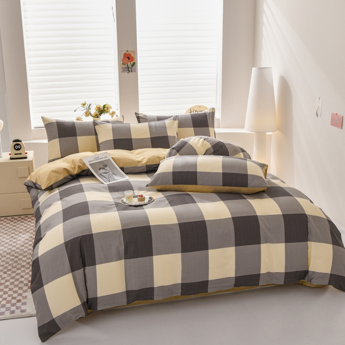 91家纺网 家纺一手货源 找家纺 宇彬家纺 2026直播新款13070全棉纯棉印花单双人被套喷气小清新简约热款学生被罩 典雅