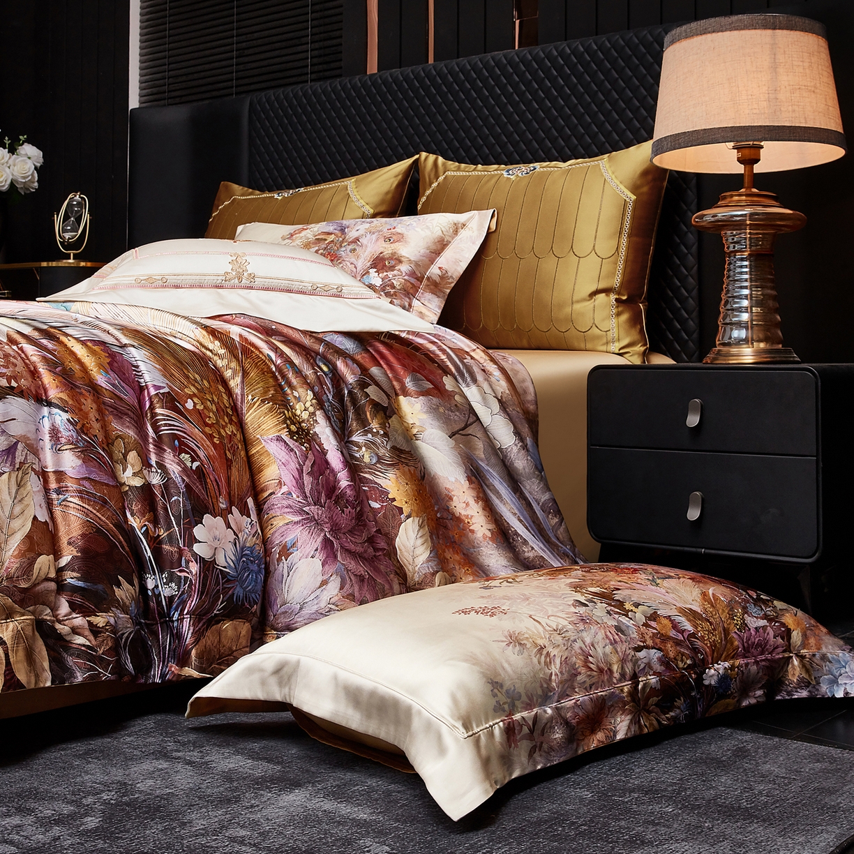 91家纺网 家纺一手货源 找家纺 （总）至爱今生 2026新款数码印花长绒棉四件套-倾国倾城