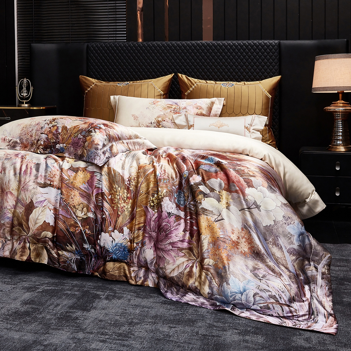 91家纺网 家纺一手货源 找家纺 （总）至爱今生 2026新款数码印花长绒棉四件套-倾国倾城