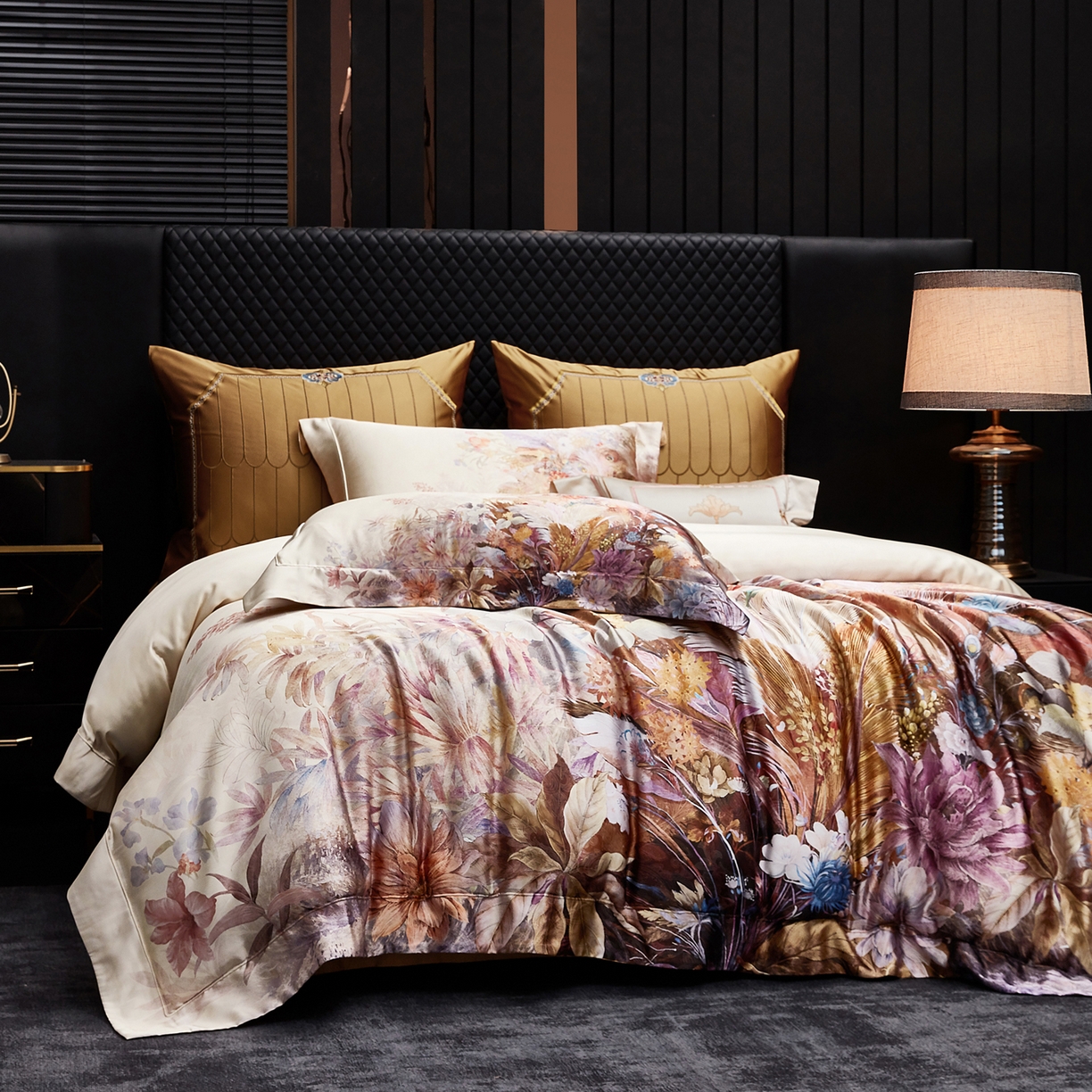 91家纺网 家纺一手货源 找家纺 （总）至爱今生 2026新款数码印花长绒棉四件套-倾国倾城