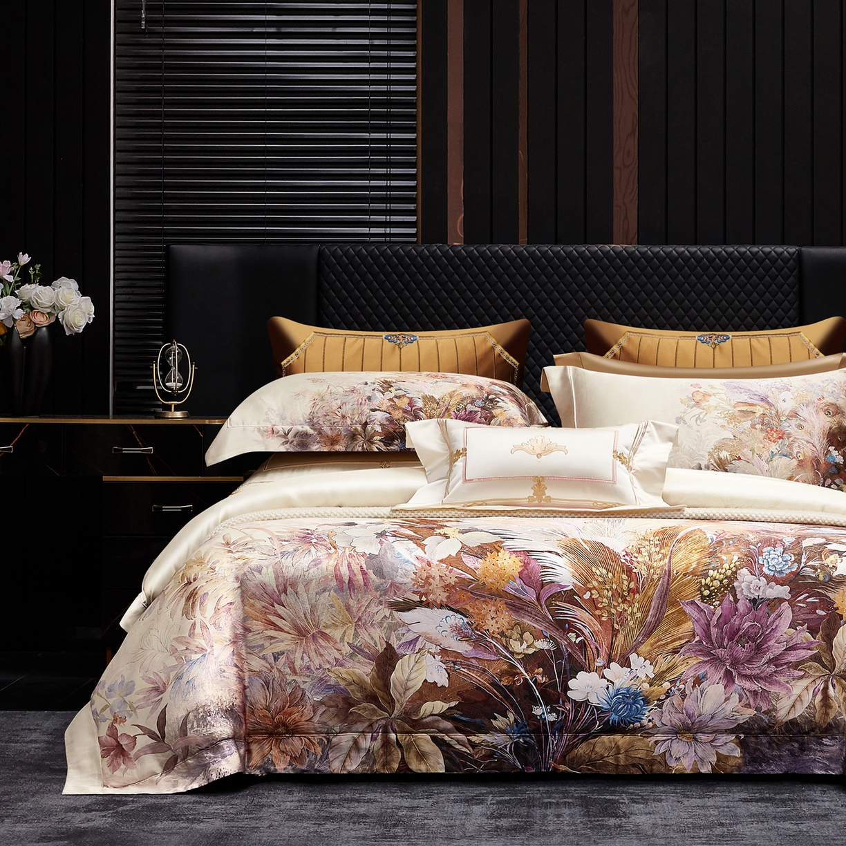 91家纺网 家纺一手货源 找家纺 （总）至爱今生 2026新款数码印花长绒棉四件套-倾国倾城