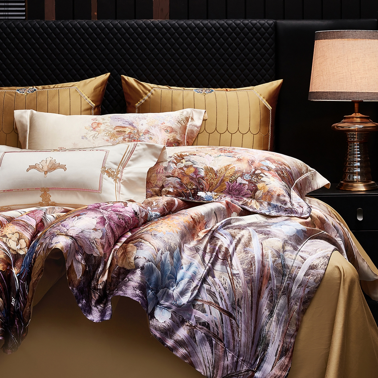 91家纺网 家纺一手货源 找家纺 （总）至爱今生 2026新款数码印花长绒棉四件套-倾国倾城